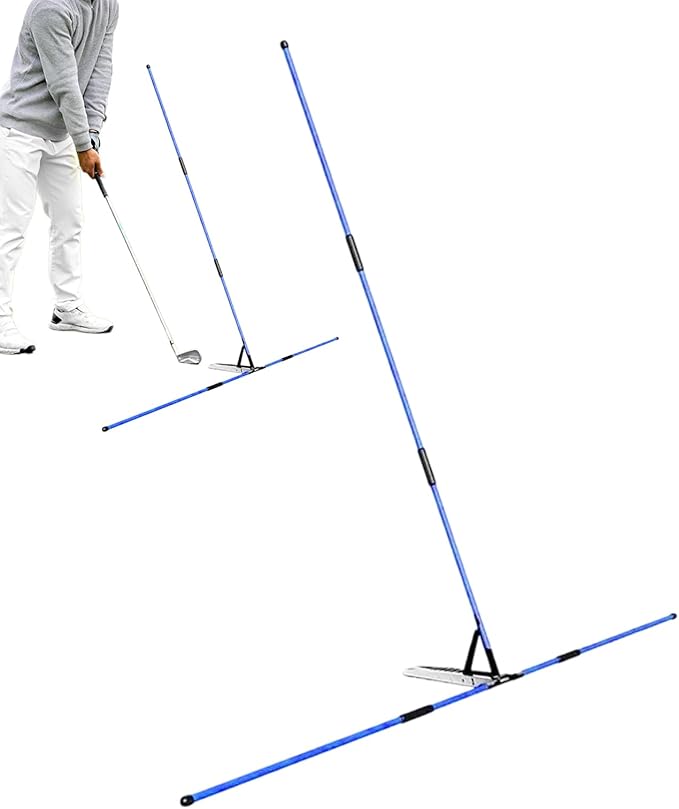 Golf Swing Trainer - Extendable Alignment Poles Set, Folding Practice Rods, Positioning Aid for Shots | for Indoor Backyard Home Range Chipping Hitting Improvement