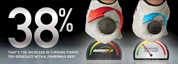 JumboMax Tour Series Golf Grips: Enhanced Control, Comfort, and Speed - Ultra-Stable, Counter-Balanced with Twist-Resistant StabilityCore