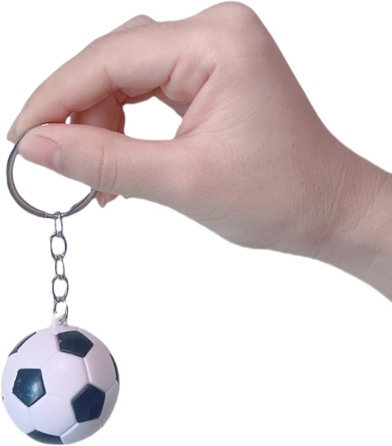 Mini 3D Soccer Sports Fan Keychains Birthday Backpack Pendant for Friend - Car Keychain Men's Toy Cool Football Gifts
