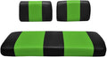 Seat Cover Replacement for Yamaha G-16/G-22 Golf Cart - Front Bench Seat - Premium Marine Vinyl - 5 Panel Stitching - Staple On Installation - Two-Tone Golf Cart Seat Covers (Black & Lime Green)