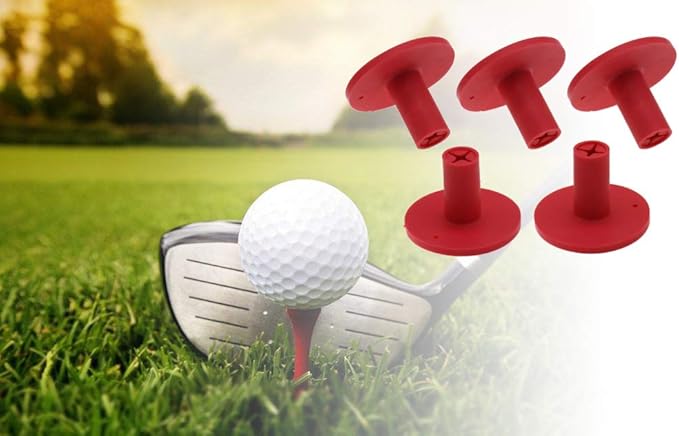 Golf Rubber Tee Holder Set for Golf Driving Range Tee Practice Tool Pack of 5