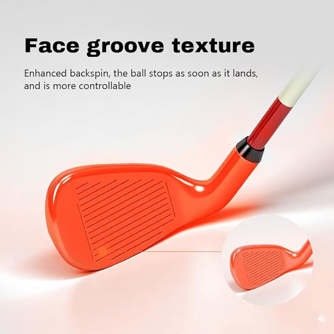 Kids Golf Clubs Set Children Golf Set Yard Sports Tools Three Clubs with Carry Bag and Soft Balls