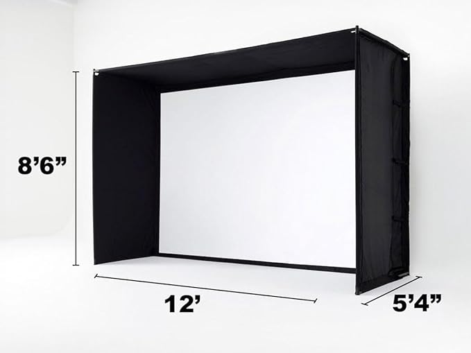 SkyTrak ST MAX Golf Simulator Ultimate Studio Package – Dual Radar & Photometric Launch Monitor with Speed Training, Impact Screen, HD Projector, Hitting Mat & Enclosure for Home or Garage