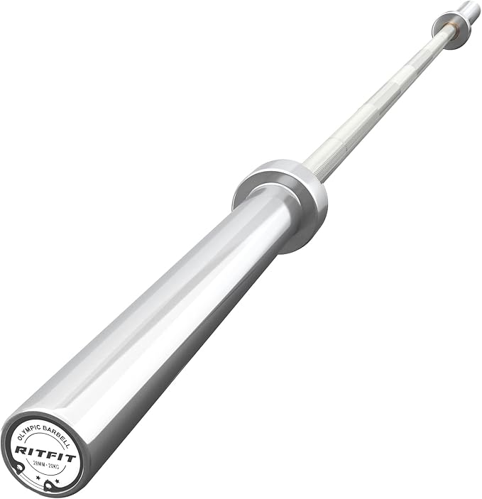 RITFIT 7FT Olympic Barbell for Strength and Weightlifting Training - 2 Inch Olympic Bar for Squat, Deadlift, Bench Press, Curl, Overhead Press - 500lbs/1000lbs/1500lbs Capacity