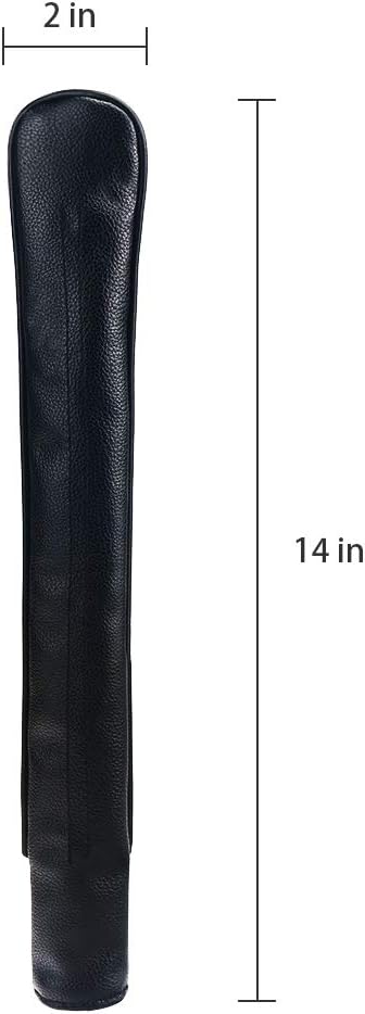Craftsman Golf Classic Well Made Black White Red Gray Leather Alignment Stick Cover Holder 14' Hold at Least 3 Sticks