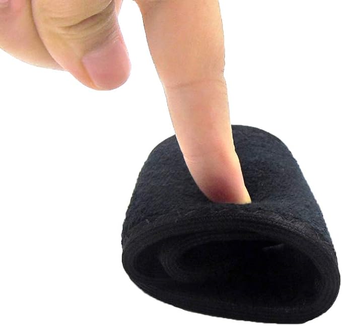Happystep Cotton Terry Cloth Insoles, Barefoot Shoe Inserts, Sweat Absorption, Odor Control, Moisture-Wicking, Washable and Reusable, Zero Drop Shoe Insoles, 2 Pairs of Black (Men Size 11)