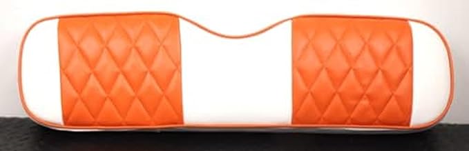 Huskey Parts Company EZGO Front Seat Cover Orange Diamond Stitching Medalist TXT 94-13 Golf Cart, 2PC
