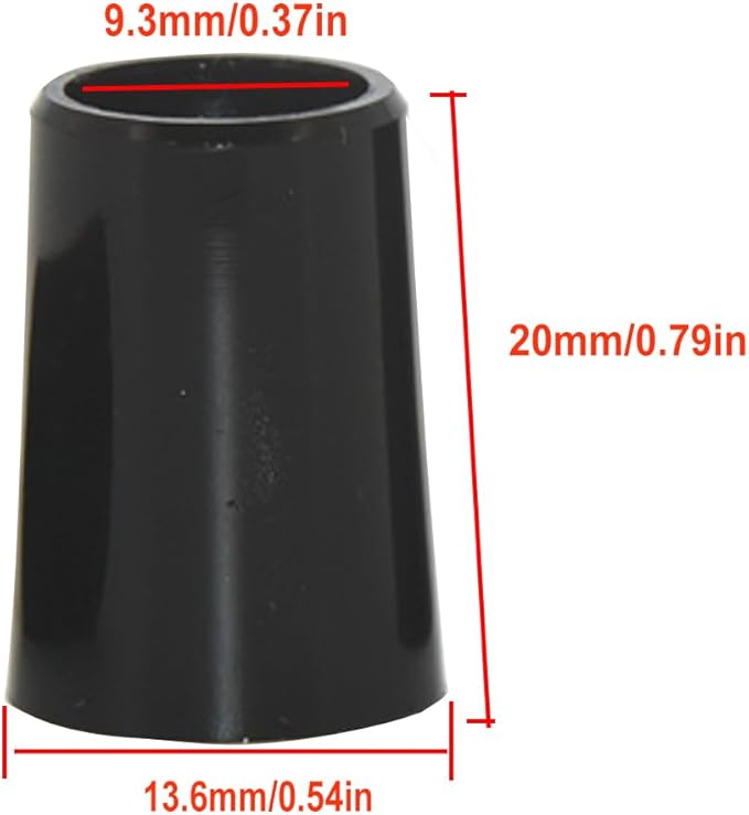 10pcs.370 Golf Ferrules High Grade Tapered Black Ferrule Caps for Golf Hybrid Wedge Iron Shaft 9.3 * 20 * 13.6mm