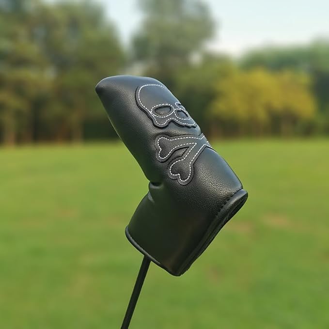 4 Pcs Golf Club Head Covers PU Leather Skull Golf Club Covers for Drivers, Fairway Woods, and Hybrids Fit Most Golf Clubs Golf Headcovers Set
