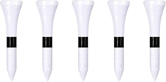 Wooden Golf Tees 3-1/4", 2-3/4", 2-1/8", 1-1/2" Available, 100 Count (Natural Color, White, Black, Blue, Red, Green, Yellow, Pink, Orange)