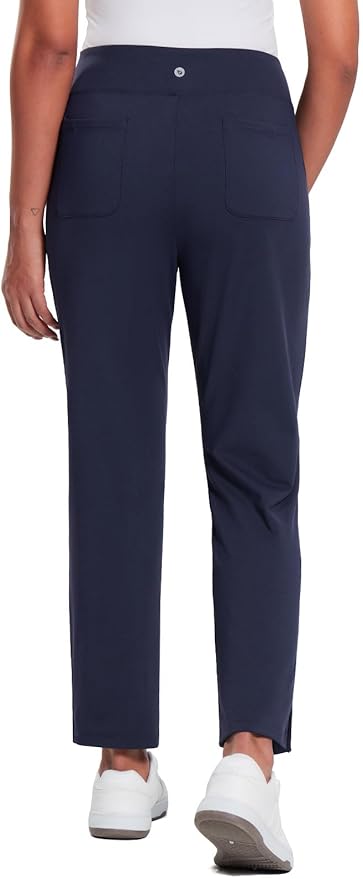 baleaf Women's Fleece Lined Pants Stretch Water Resistant Winter Thermal Travel Pants Cold Weather Gear Pockets Work Golf