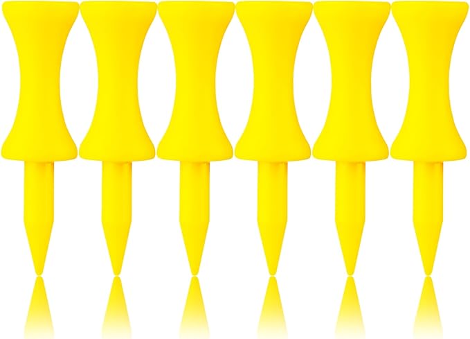 FINGER TEN Plastic Golf Castle Tees Step Down Unbreakable Mixed or Same Height Value 100 Count, 2 3/4, 2 1/4, 2, 1 3/4, 1 1/2 Inch Length Colorful for Practice