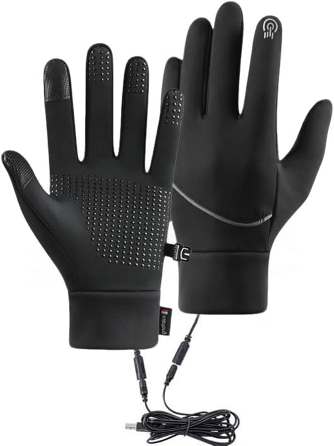 Heated Gloves for Men and Women, Winter Full Finger Hand Warmers Heated Gloves for Skiing Cycling Golf Hiking