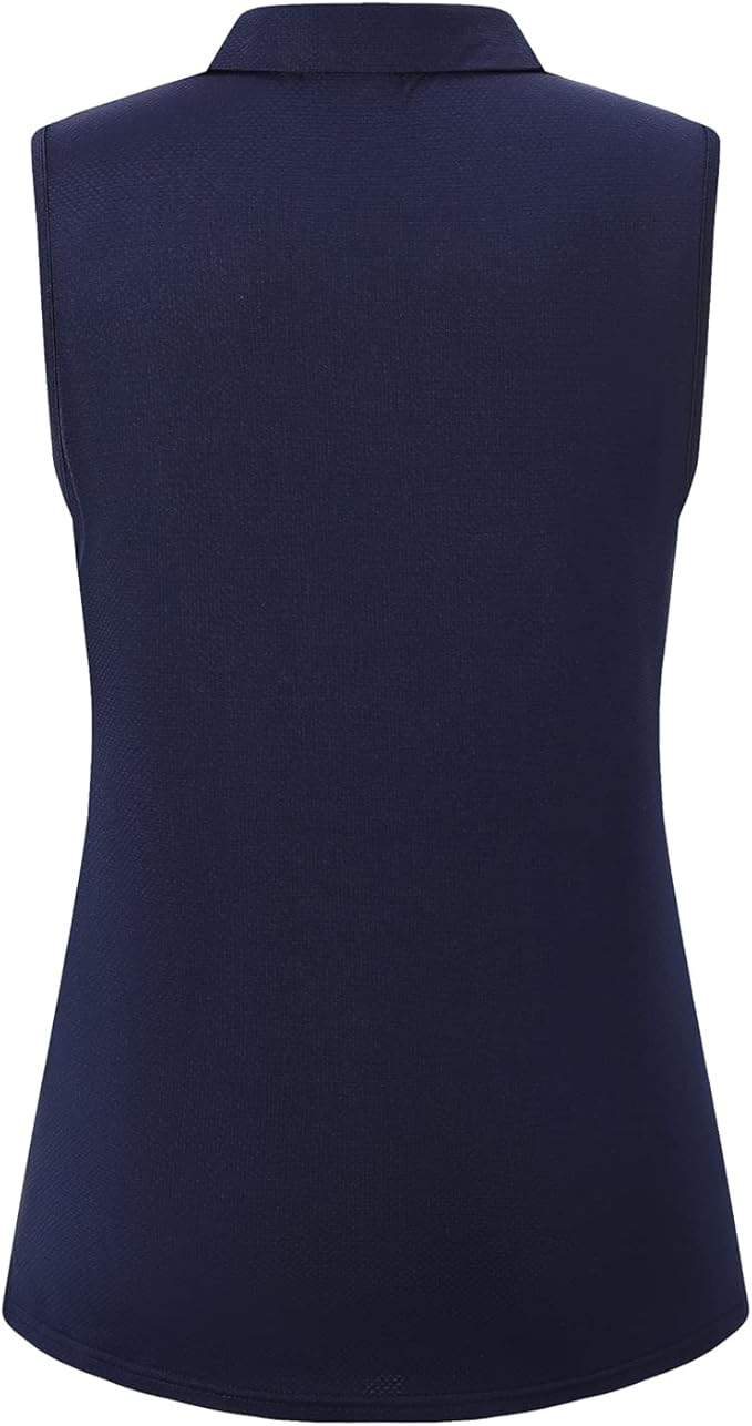 Womens Sleeveless Golf Polo Shirts Lightweight Tennis Sport Tops