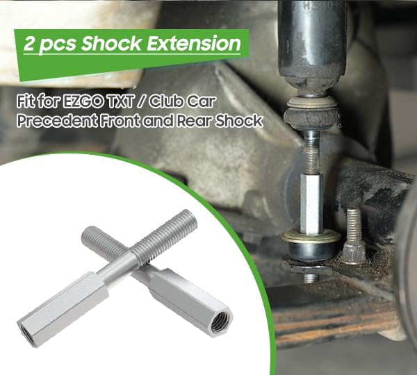 10L0L Golf Cart Front Rear Shock Absorber Set with Shock Absorber Extension Rod - Coil Over Heavy Duty Shock Absorber Bolt for EZGO Medalist/EZ GO TXT 1994+ G& E Replaces OEM# 70630-G01
