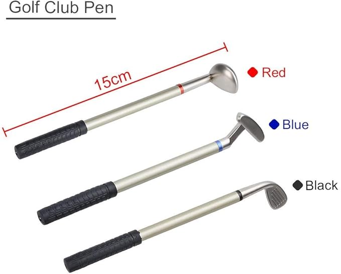 Dual-Purpose Creative Golf Pen Holder With 3 Club Pens - Office Desk Decoration, Souvenir Birthday Gift for Golfer Fans, Women and Men