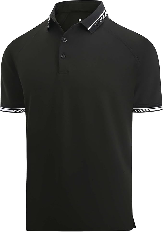 Esabel.C Mens Golf Shirts Short Sleeve Stretch Moisture Wicking Performance Dry Fit Collared Golf Shirts for Men