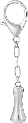 Gold Bubble Initial Keychain Charm for Women Chunky Bag Purse Charms A-Z Letter Key Chains for Handbag Accessories
