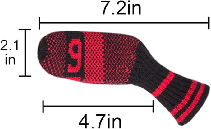 Scott Edward 10 Pcs Golf Club Head Covers for Irons Cuteness Basically Socks Shape Washable Durable Golf Club Head Protector Double Sided Knit Suitable for Most Brands