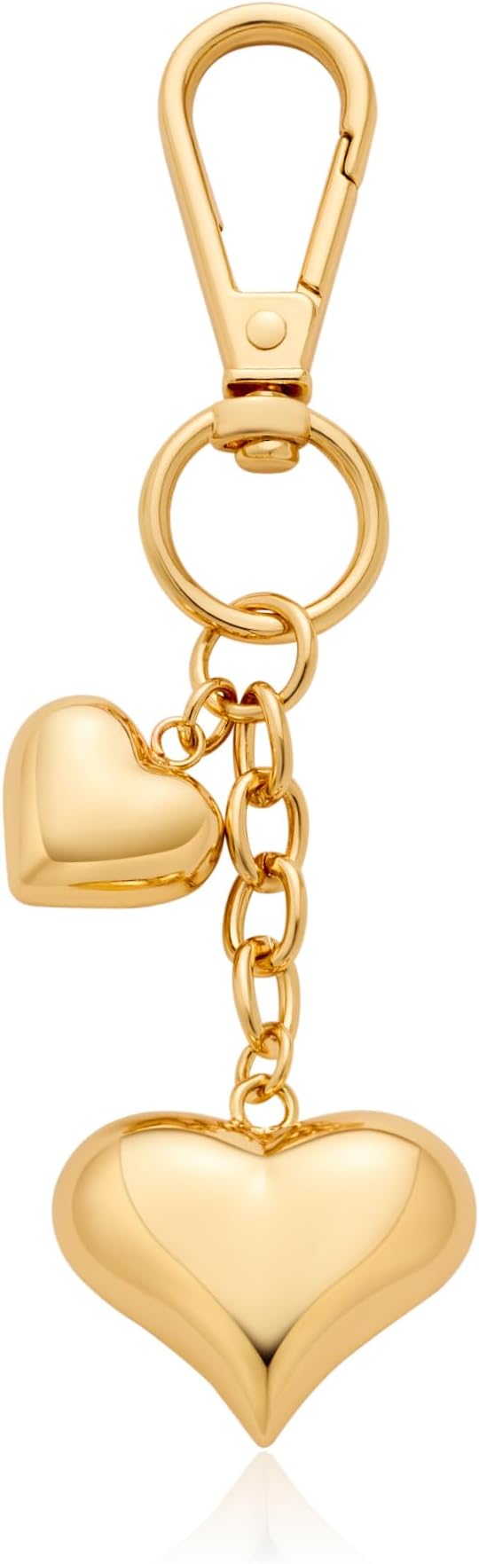 Gold Charm Heart Keychain for Women Bagchain Gold Fashion Keychains Accessories