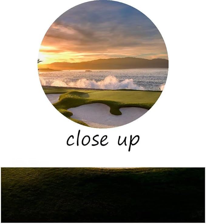 chenchenArt Pebble Beach Golf Course Wall Art Pictures Golf Course Poster Canvas Prints Golf Artwork Wall Decor for Living Room Bedroom Bathroom Home Decorations Framed Ready to Hang(12''H x 16''W)