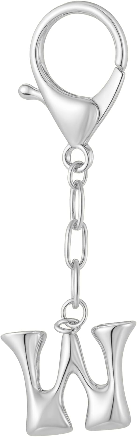 Gold Bubble Initial Keychain Charm for Women Chunky Bag Purse Charms A-Z Letter Key Chains for Handbag Accessories
