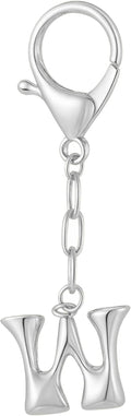 Gold Bubble Initial Keychain Charm for Women Chunky Bag Purse Charms A-Z Letter Key Chains for Handbag Accessories