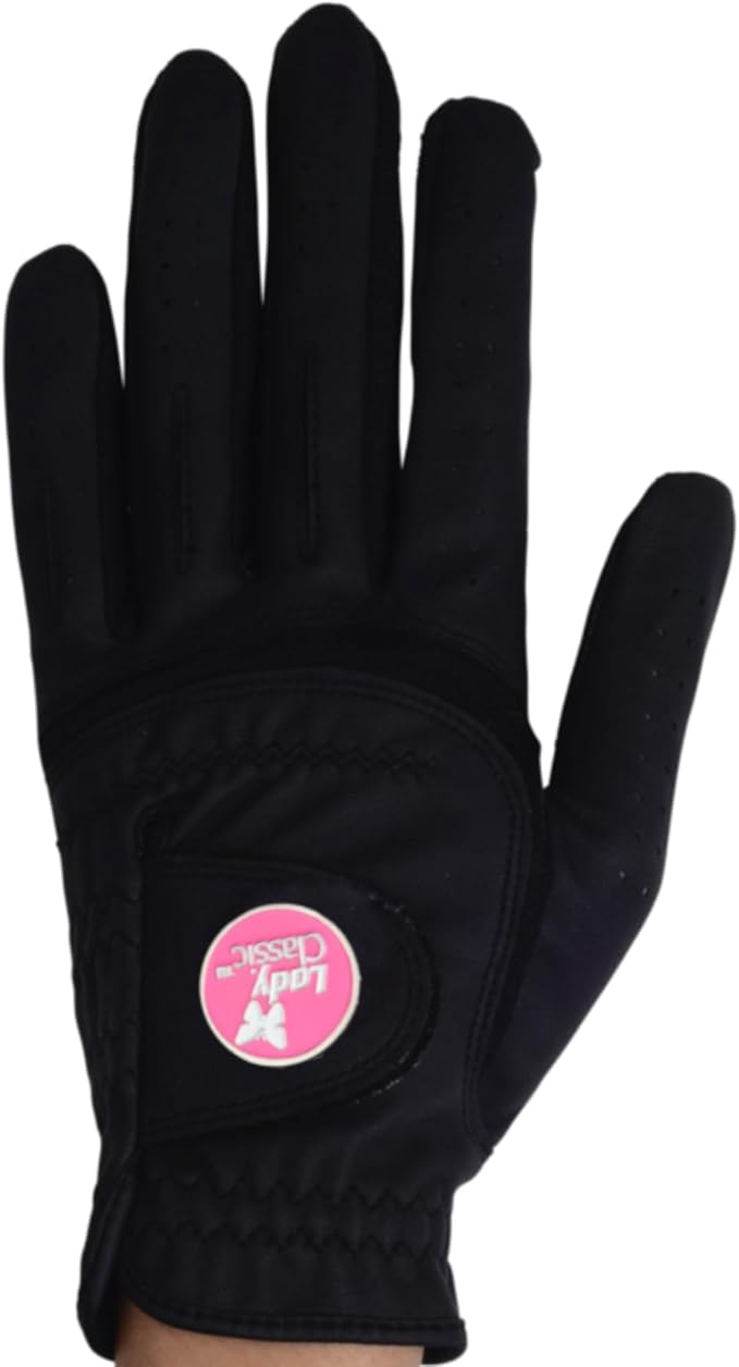 Women's Soft Flex Golf Gloves with Magnetic Ball Marker with Removable Golf Ball Marker- Left Hand