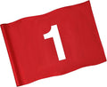 KINGTOP Numbered Golf Flag 20x14 Inch - 420D Dual-layer Nylon, Double Sided Printed, Tube Inserted - Standard Putting Green Flags for Backyard Practice, Golf Courses, Country Club, #1