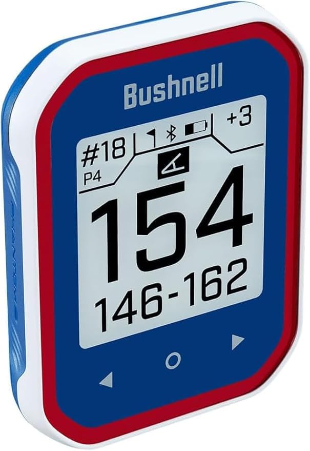 Bushnell Phantom 3 Slope Golf GPS Rangefinder (Blue) with BITE Magnetic Mount and GreenView with Slope-Adjusted Distances, 38,000+ Courses, Auto Hole Advance with Wearable4U Cleaning Cloth Bundle