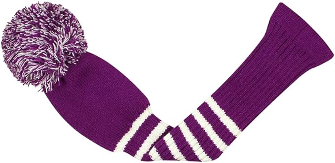 Scott Edward Golf Headcovers for Woods Set of 3 Fits Well Driver(460cc) Fairway Wood and Hybrid(UT) The Perfect Change for Golf Bag Classic Striped Style