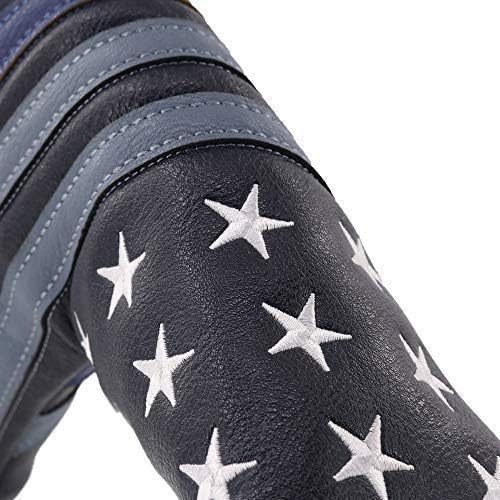 Craftsman Golf Blue Strips Stars Mallet Mid-Mallet Blade Putter Head Cover Headcover Magnetic Closure Alignment Stick Case Holder