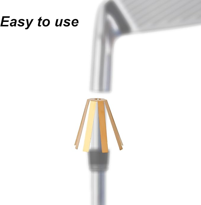 10pcs Universal Brass Golf Shaft Adapter Shims, 6 Leg & 8 Leg Golf Club Spacer Shims for Professional Workshop Use Fits .335 .350 .355 .370 Iron Shafts Ferrules Extractor Fitting Accessories