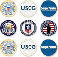 PinMart’s Officially Licensed United States Veteran Bundle Pack of 9 Golf Ball Markers - Golf Accessories for Men and Women - Magnetic Veteran Ball Markers Set of 9