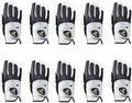 HIRZL Trust Control 2.0 Golf Gloves, All Weather Mens Golf Glove, White/Black, Kangaroo Leather Palm, Cabretta Leather Backhand, Trusted by Pro’s, Sweat Free, Ultimate Grip