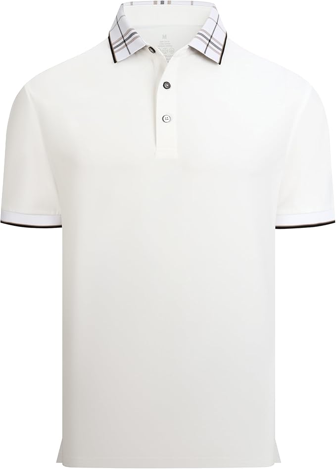 Alex Vando Mens Golf Shirts Moisture Wicking Quick-Dry Short Sleeve Fashion Designed Polo Shirts for Men