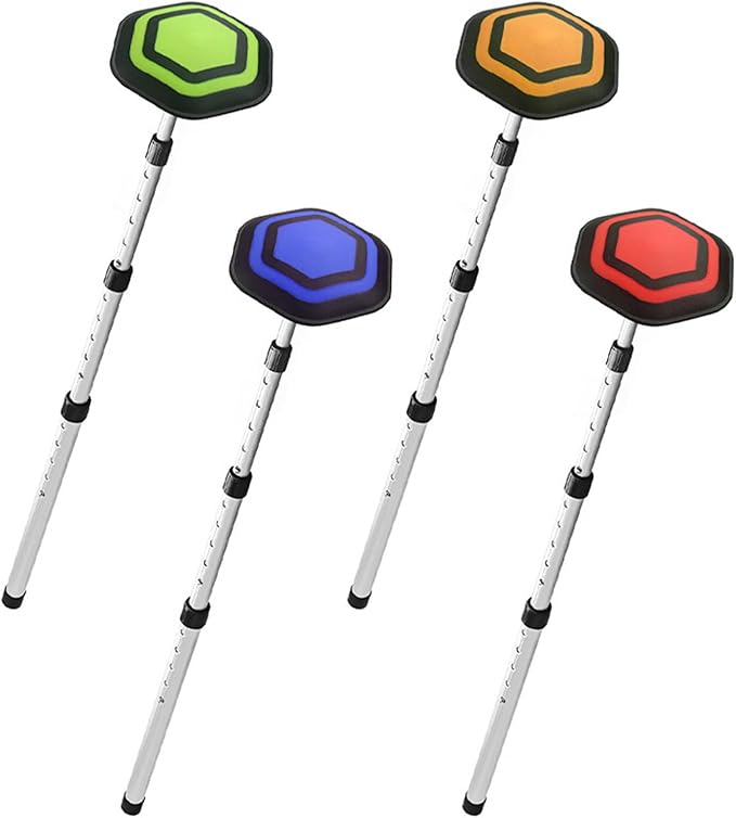 Light Weight Adjustable Golf Bag Stand Telescoping 4 Section Aluminum ABS Bag Holder Stabilizers Anti Slip Base Terrain
