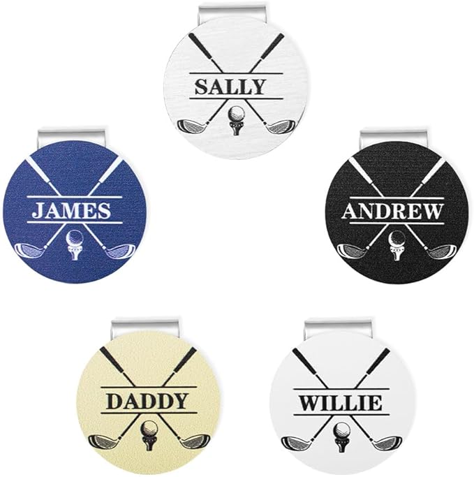 CALLIE Personalized Golf Ball Marker with Magnetic Hat Clip - Premium Golfer Accessory Gift