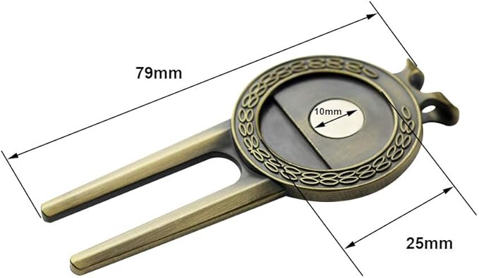 Golf Divot Repair Tool with Golf Club Skull Ball Marker Golf Gift for Golfer (Club)