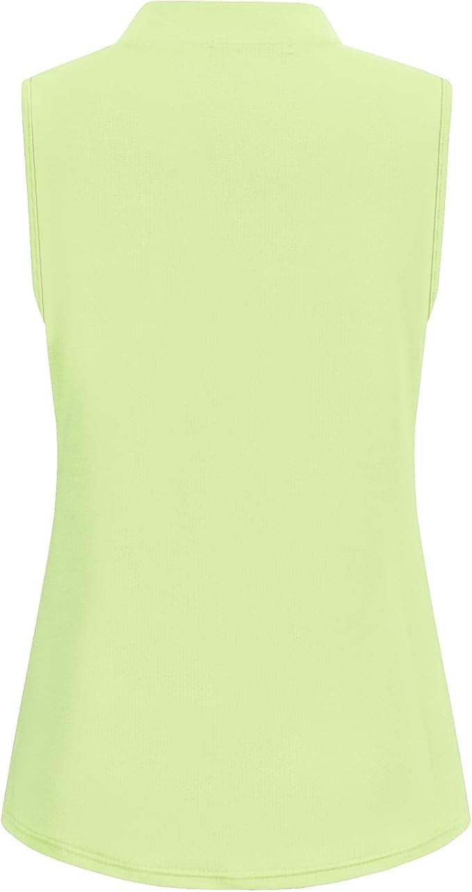 Womens Sleeveless Golf Polo Shirts Lightweight Tennis Sport Tops