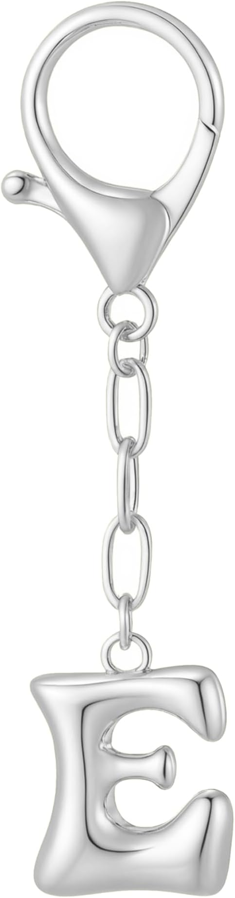 Gold Bubble Initial Keychain Charm for Women Chunky Bag Purse Charms A-Z Letter Key Chains for Handbag Accessories