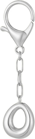 Gold Bubble Initial Keychain Charm for Women Chunky Bag Purse Charms A-Z Letter Key Chains for Handbag Accessories