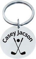 Personalized Golf Keychain, Custom Engraved Golf Jewelry, Gift for Golfer, Golf Gifts for Men, Women, Senior