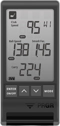 PRGR HS 130-A Portable Golf Launch Monitor | Doppler Radar Measures Club & Ball Speed, Smash Factor, Total & Carry Distance | Tracks Swing Speed Training Aids