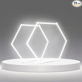 LED Hexagon Garage Light: 12700LM Car Detailing Shop Light, DIY Splicing Ceiling & Wall Decor Lights, for Workshop Basement Gym Warehouse Bar Gaming Room