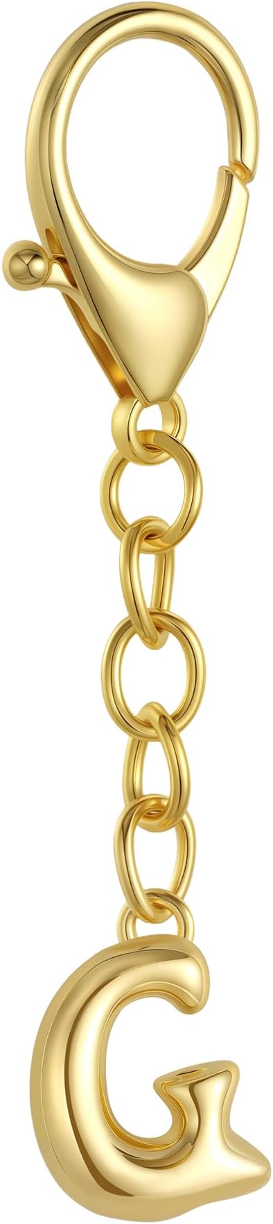 Bubble Gold Letter Bag Charms for Women, Cute Initial Keychain for Handbags, Purse Charms Birthday Christmas Gifts