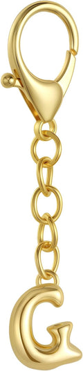 Bubble Gold Letter Bag Charms for Women, Cute Initial Keychain for Handbags, Purse Charms Birthday Christmas Gifts