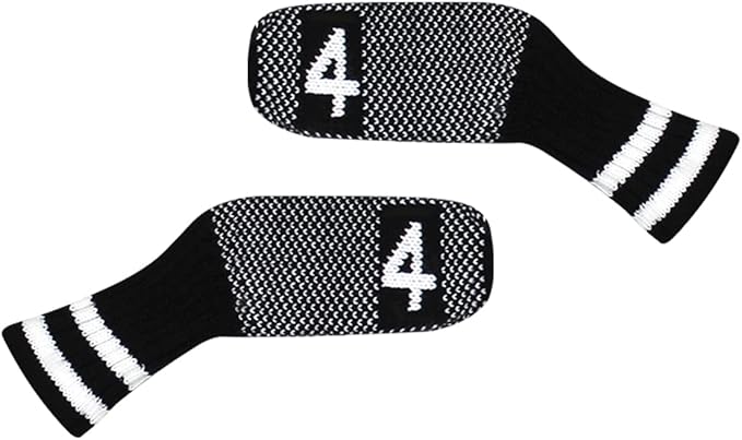 Scott Edward 10 Pcs Golf Club Head Covers for Irons Cuteness Basically Socks Shape Washable Durable Golf Club Head Protector Double Sided Knit Suitable for Most Brands