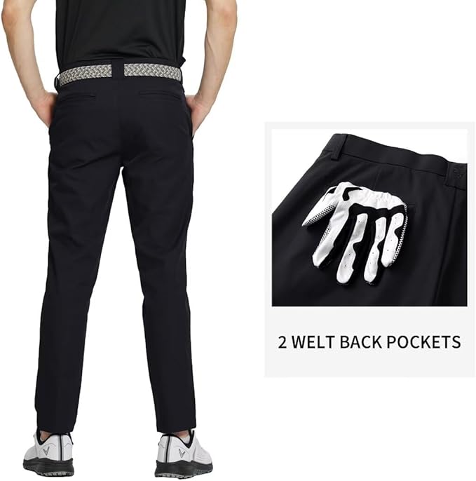 M MAELREG Golf Pants Men Quick Dry - 30"/32"/34" Stretch Lightweight 5 Pockets Water-Resistant Casual Mens Dress Pants