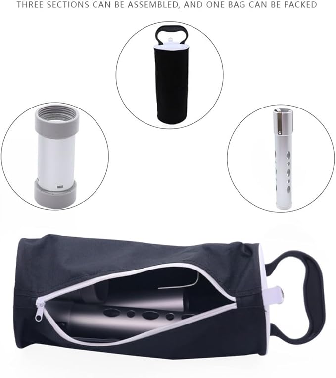 EagleFlight Shag Bag for Golf Balls,with Detachable Aluminum Alloy Tube and Large Capacity Bag,Hold Up to 75 Balls,Pick-up Accessory for Reducing Waist Pain
